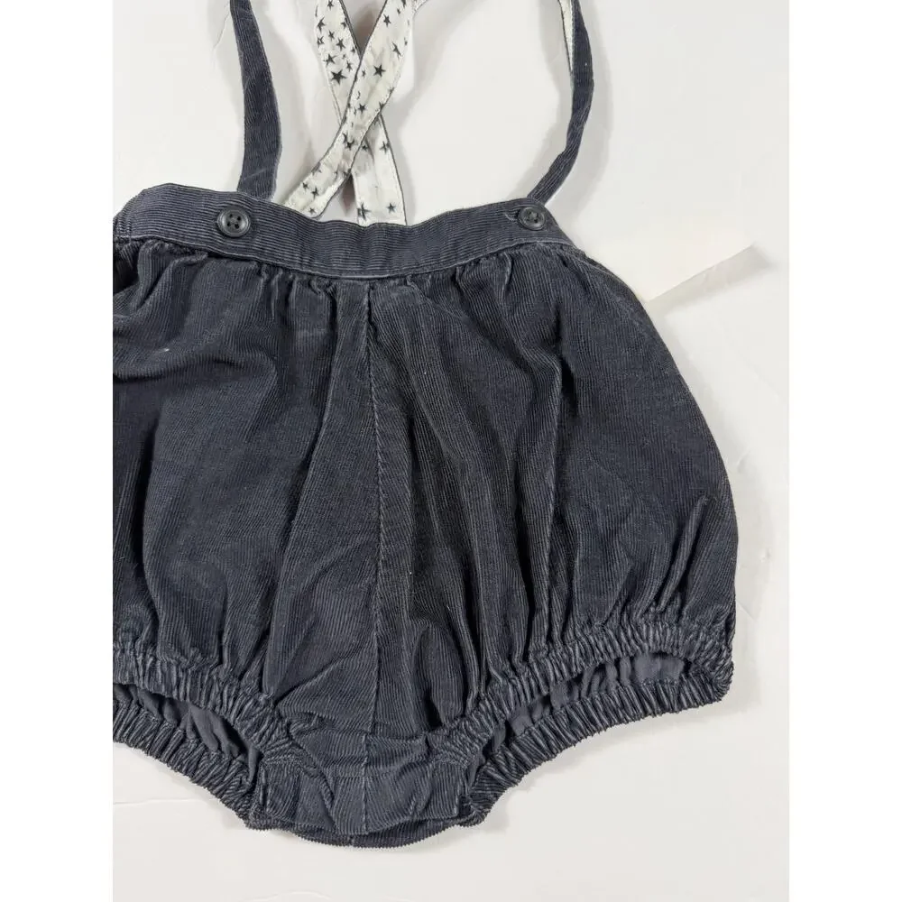 NEW OshKosh B’gosh Baby Corduroy Suspender Bubble Bloomers Gray 18 Months